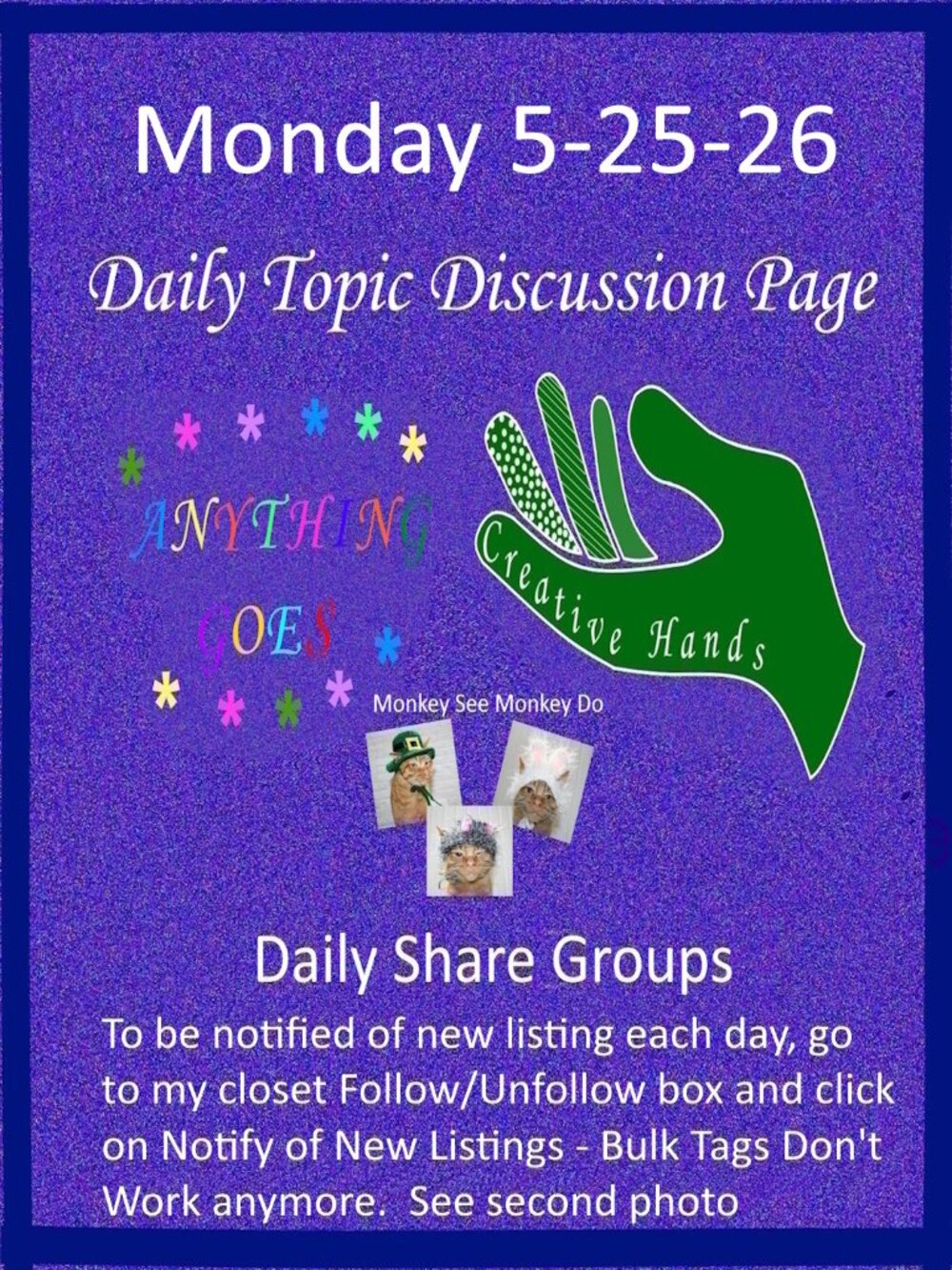 Monday 5-25-26 Share Groups - Part Two - Daily Topic Discussion